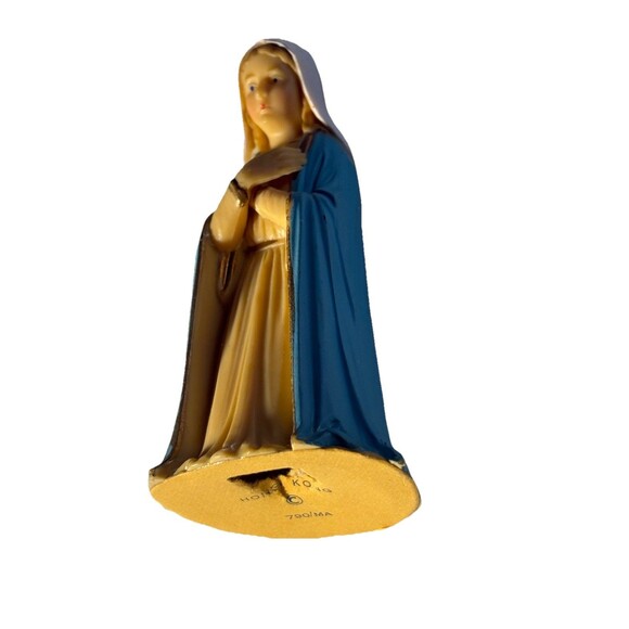 Vintage 1960s Mary Nativity 3.75" Figurine Figure Plastic Hong Kong Replacement - Picture 5 of 7